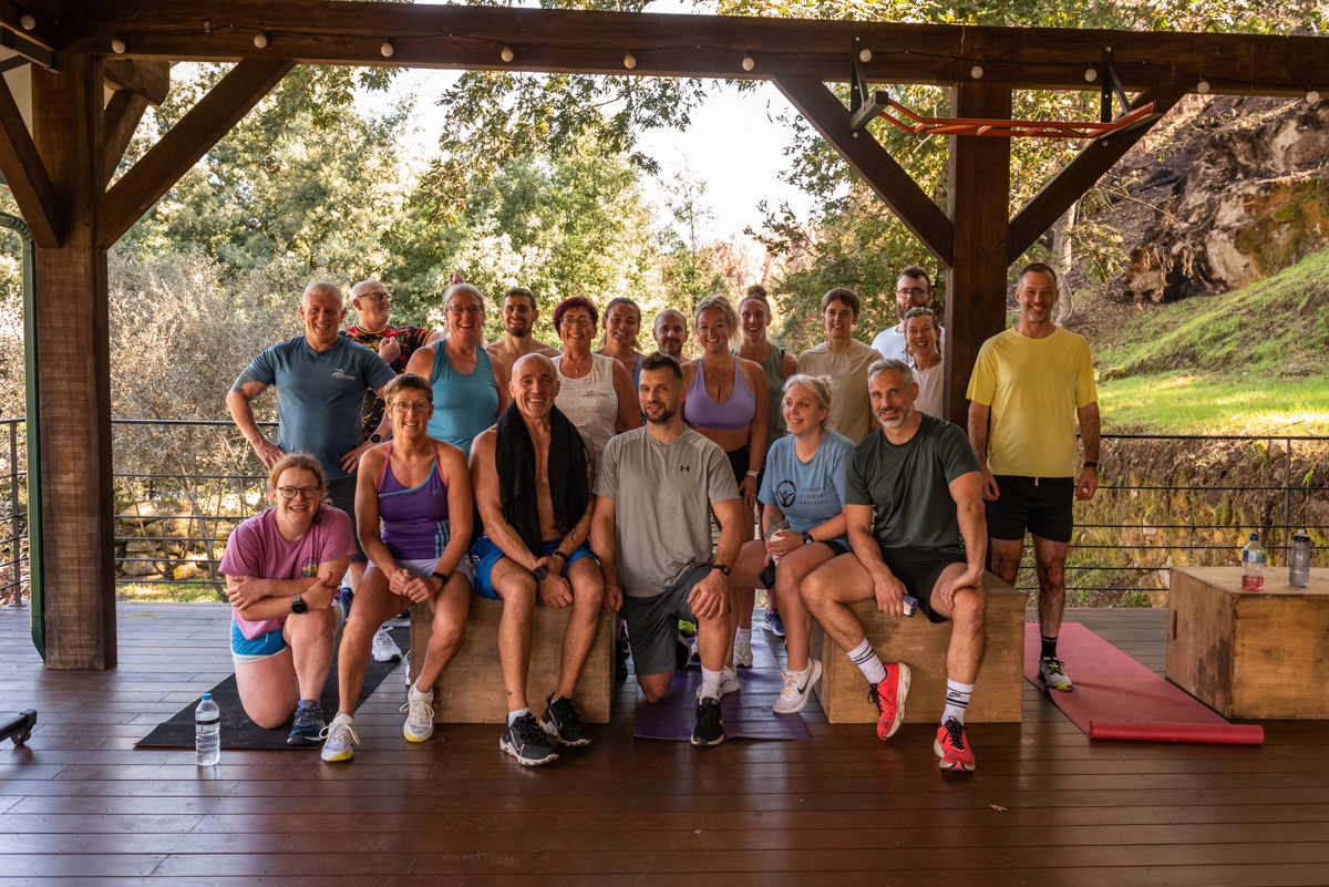 A photo of a group of Barry Stephen Personal Training members in the gym in Portugal